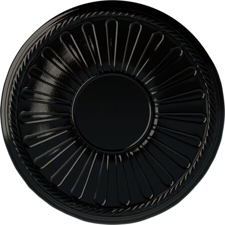 Ekena Millwork Leandros Ceiling Medallion (Fits Canopies up to 6 3/8"), 19 7/8"OD x 1 1/4"P, Black Pearl CM22LNBPS